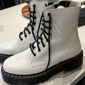 Dr. Martens Jadon White Smooth Leather, Size 10 Mens